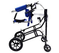 SAYEYBU Adult Standing Walker with pneumatic/electric Lift and Seat, Standing Frames for Rehabilitation, Anti tilt Design, dual brake system, Suitable for Stroke Rehabilitation,B