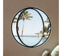 SAYEYBU Aluminum Alloy Round Porthole Window, Rotating Porthole Window with Tempered Glass, Kitchen Home Decor Window, Flush Mount Tempered Glass for Bathroom, Bedroom, Living Room,A3,80cm