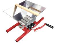 SAYEYBU Apple Crusher, Portable Fruit Scratter Pulper, 7L Manual Juicer Grinder With Handle, Stainless Steel, for Wine and Cider Pressing, for Seasonal Cider and Fresh Juice,grapes,7L red