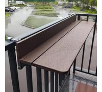 SAYEYBU Balcony Railing Hanging Table, Adjustable Balcony Bar Table, Aluminium Folding Patio Baluster Table, Indoor & Outdoor, for Patio, Garden,100 * 27cm