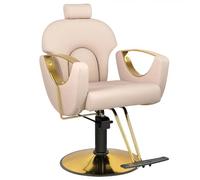 SAYEYBU Barber Reclining Salon Chair for Hair Stylist with Heavy Duty Hydraulic Pump, Height Adjustable, 360° Swivel, Multi Function Shampoo Tattoo Chair,Flesh