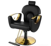 SAYEYBU Barber Reclining Salon Chair for Hair Stylist with Heavy Duty Hydraulic Pump, Height Adjustable, 360° Swivel, Multi Function Shampoo Tattoo Chair,Black