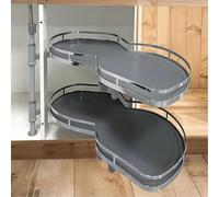 SAYEYBU Blind Corner Cabinet Pull Out Organizer with Rotating Double Shelf, Adjustable Height, Soft Close Pull Out Cabinet for Home and Kitchen Shelf Storage,pull out right,900mm