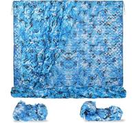 SAYEYBU Camouflage Net, Camo Netting for Decoration, 3D Camo Nets, for Decor Courtyard, Sunshade, Camp Photo, Farm Factory Shelter, Car Concealment, Party Exhibit Backdrop,Blue,7x16m