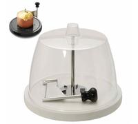 SAYEYBU Cheese Curler Wheel with Lid, Multifunctional Stainless Steel Rotary Chocolate Shredder, Cheese Curler Flower Maker Wheel Slicer, Marble Cheeses Curler Wheel for Cheeses, Chocolate,Black