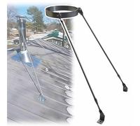 SAYEYBU Chimney Pipe Support Bracket for Wind Stability, Weatherproof Solid Steel Roof Chimney Pipe Brace Holder, Side/Top Mount with Screws, for 10cm-25cm Diameter Tube,Hoop Diameter,14cm/5.5 in