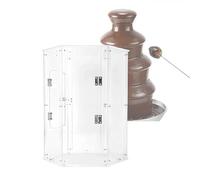 SAYEYBU Chocolate Fountain Machine with Dust Cover with Temperature Control, Electric Digital Chocolate Fountain Melting Machine for Party Wedding Buffet Equipment,6 Tier Cover