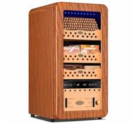 SAYEYBU Cigar Humidors with Cooling, Heating & Humidity Control, Electric Cooler Cigar Humidor, Up to 200 Counts Cigars Cabinet, with Cedar Wood Drawers & Shelves,Brown