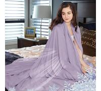 SAYEYBU Cooling Blanket, Summer Cooling Blankets for Hot Sleepers, Cool Fiber, Soft, Breathable, Keep Cool for Adults Kids,Purple,100 * 120cm