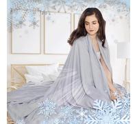 SAYEYBU Cooling Blankets, Fiber Summer Blankets, Reversible Microfiber Air Conditioning Ice Blankets, Comfy Absorbs Body Heat, for Night Sweats and Sleeping at Night,Gray,150 * 200cm