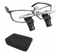 SAYEYBU Dental Ergonomic Binocular Loupes, 48 ° 4.0X 5.0X 6.0X Ergo Loupes, Adjustable Working Distance: 350-450mm, Surgical Magnifying Glasses Tools,Black,4.0X