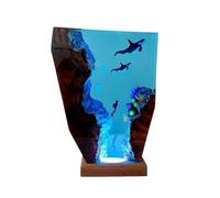 SAYEYBU Diver Resin Lamp, The Underwater World Night Light, Epoxy Resin LED Lamp with USB Port Handmade Epoxy Resin Lamp, Living Room Decor,a,8 * 5in