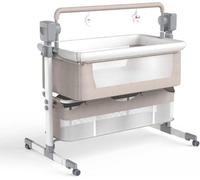 SAYEYBU Electric Cradle Rocking Baby Bed, Newborn Swinging Cribs with Remote, Bassinet Bedside Sleeper, Easy Folding Portable Crib, Adjustable Travel Bed for Infant,B