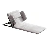 SAYEYBU Electric Lifting Backrest, with 2-80° Lifting Angle & Folding Rails, 661.39lbs Capacity, Adjustable Lift Back Rest for Bed Sitting, for Pregnant Women Elderly,Grey,Long+handrail