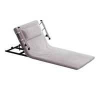 SAYEYBU Electric Lifting Backrest, with 2-80° Lifting Angle & Folding Rails, 661.39lbs Capacity, Adjustable Lift Back Rest for Bed Sitting, for Pregnant Women Elderly,Grey,Long+guardrail