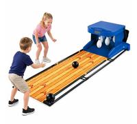 SAYEYBU Electronic Bowling Alley Game, Automatic Reset Electric Bowling Machine with LED Scoreboard, Light & Sound Effects, Foldable Indoor Bowling Set for Kids & Adults, Home Family Party Play,3.5m
