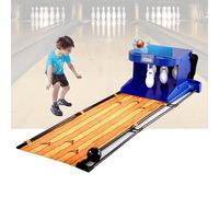 SAYEYBU Electronic Bowling Alley Set, Bowling Set Kids, Indoor Game Console with LED Scoreboard, Automatic Pin Reset and Simulation Sounds, for Kids and Adults, Home Entertainment,2m