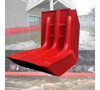 SAYEYBU Flood Protection Barrier, Emergency Water Barrier ABS Plastic L-Shaped Baffle for River Diversion, Dams, Highways Reusable Flood Barriers,10pcs