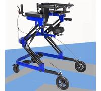 SAYEYBU Four Wheel Rolling Walker with Stand Up Support, Walking Frame, Adult Walker, Lower Limb Training, Home Rehabilitation Equipment, Multi Function Mobility Aid with 4 Wheels,Blue,2 in 1