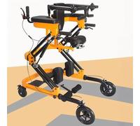 SAYEYBU Four Wheel Rolling Walker with Stand Up Support, Walking Frame, Adult Walker, Lower Limb Training, Home Rehabilitation Equipment, Multi Function Mobility Aid with 4 Wheels,Yellow,3 in 1