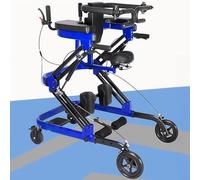 SAYEYBU Four Wheel Rolling Walker with Stand Up Support, Walking Frame, Adult Walker, Lower Limb Training, Home Rehabilitation Equipment, Multi Function Mobility Aid with 4 Wheels,Blue,3 in 1