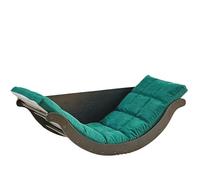 SAYEYBU Glider Rocking Chair with Cushion Indoor Reclining Lounge Chair, Curved Rocking Lounge Chair, Lazy Rocking Chair Table for Bedroom, Living Room, Porch, Garden, Balcony and Backyard,green,C