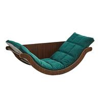 SAYEYBU Glider Rocking Chair with Cushion Indoor Reclining Lounge Chair, Curved Rocking Lounge Chair, Lazy Rocking Chair Table for Bedroom, Living Room, Porch, Garden, Balcony and Backyard,green,A