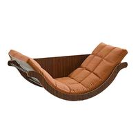 SAYEYBU Glider Rocking Chair with Cushion Indoor Reclining Lounge Chair, Curved Rocking Lounge Chair, Lazy Rocking Chair Table for Bedroom, Living Room, Porch, Garden, Balcony and Backyard,orange,A