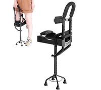 SAYEYBU Hands Free Crutches for Adults, Single Leg Telescopic Walker, Non Slip Assistive Device Walking, Knee Crutch Leg Knee Mobility Support for Disability Elderly Injury Ankle Fracture,Black