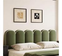 SAYEYBU Headboard Pillow with Petals Design, Corduroy Bed Wedge, Back Cushion, Removable Reading Pillow, for Double Bed, Sofa and Bunk Bed Bedroom, for Bed Reading & Relaxation,Green,150 * 50 * 12cm