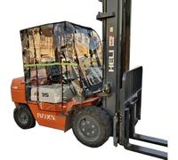 SAYEYBU Heavy Duty Clear Universal Forklift Cab Enclosure Cover, Waterproof Windshield Rain Canopy Cover Protectors, Fits 6000 to 8000 lbs Forklift Trucks.,01