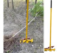 SAYEYBU Heavy Duty Tree Root Remover Tool Post Puller, Leverage Stake Stump Removal Tools for Bushes/Shrubs, Broken Fence Post Extraction Equipment,Yellow