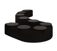 SAYEYBU Honeycomb Bench, Accordion Folding Paper Stool Sofa Chair Kraft Paper Relaxing Foot Stool, Shoe Change Stool Ideal for School, Kitchen,Living & Dining Room,Black,44cm 9 seater