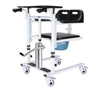 SAYEYBU Hydraulic Lift Chair, Patient Transfer Chair Adjustable Lifting Height, Transfer Wheelchair for Home with Potty, for Senior Elderly Disabled Handicapped Transport Chair Lift Aid,Black