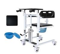 SAYEYBU Hydraulic Patient Lift, Walking Frame, Displacement Machine, Multifunctional Chair for Elderly Care, Patient Transfer Aid for Senior Elderly Disabled Handicapped,Black