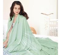 SAYEYBU Ice Blankets for Hot Sleepers Cooling Blanket Soft Night Sweats Cooling Comforter Breathable Cold Blankets Cozy Lightweight Comfy Quilt Machine Washable,Green,230 * 240cm