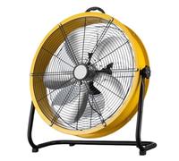 SAYEYBU Industrial Drum Fan, High Velocity Floor Fan with Copper Motor, 3 Speeds, Aluminium Blades & Safety Grille, Air Circulator for Warehouse Garage Workshop Factory, Commercial Users,Yellow,16in