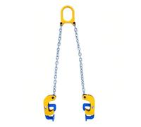 SAYEYBU Industrial Drum Lifter Clamp, for Crane Forklift Hoist, 2200lb Capacity with 2 Widen Hooks & Chains, Secure Oil Barrel Clamp, Metal Plastic Barrel Lifting Chains,01