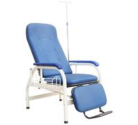 SAYEYBU Infusion Phlebotomy Blood Draw Chair, Heavy Duty Steel Frame, Reclining Waiting Room Reception Chair with Side Storage Basket for Blood Draw, Labs & Business Lobbies,Black,Half lying