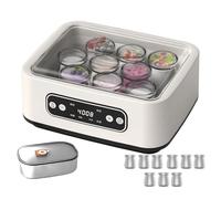 SAYEYBU Intelligent Digital Yogurt Maker Machine, Real Time Countdown Led Display, Yogurt Incubator with 1.6l Containers for Probiotic Homemade Yogurt, Greek Yogurt, Natto and Rice Wine,With 9 cups