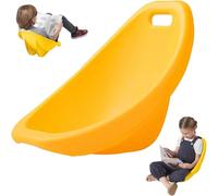 SAYEYBU Kids Plastic Chairs, Floor Seat with Back Support, Portable Autism Sensory Rocking Chair, for Indoor & Outdoor Gaming, Reading, Playroom, School, Classroom,Yellow,1 PCS