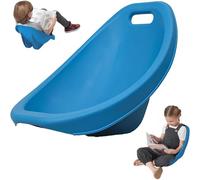 SAYEYBU Kids Plastic Chairs, Floor Seat with Back Support, Portable Autism Sensory Rocking Chair, for Indoor & Outdoor Gaming, Reading, Playroom, School, Classroom,Blue,2 PCS