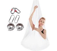 SAYEYBU Knot-Free Aerial Yoga Hammock, Aerial Pilates Silk Yoga, Swing Set Inversion Equipment, with Buckle/Extension Strap, for Yoga Inversion, Starter Hardware Kit,18,4 * 2.8M