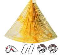 SAYEYBU Knot-Free Aerial Yoga Hammock, Aerial Pilates Silk Yoga, Swing Set Inversion Equipment, with Buckle/Extension Strap, for Yoga Inversion, Starter Hardware Kit,10,5 * 2.8M