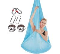 SAYEYBU Knot-Free Aerial Yoga Hammock, Aerial Pilates Silk Yoga, Swing Set Inversion Equipment, with Buckle/Extension Strap, for Yoga Inversion, Starter Hardware Kit,12,4 * 2.8M