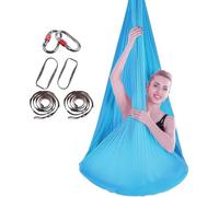 SAYEYBU Knot-Free Aerial Yoga Hammock, Aerial Pilates Silk Yoga, Swing Set Inversion Equipment, with Buckle/Extension Strap, for Yoga Inversion, Starter Hardware Kit,5,5 * 2.8M