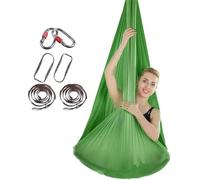 SAYEYBU Knot-Free Aerial Yoga Hammock, Aerial Pilates Silk Yoga, Swing Set Inversion Equipment, with Buckle/Extension Strap, for Yoga Inversion, Starter Hardware Kit,7,4 * 2.8M