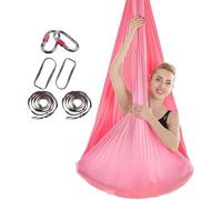 SAYEYBU Knot-Free Aerial Yoga Hammock, Aerial Pilates Silk Yoga, Swing Set Inversion Equipment, with Buckle/Extension Strap, for Yoga Inversion, Starter Hardware Kit,20,5 * 2.8M