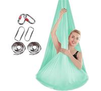 SAYEYBU Knot-Free Aerial Yoga Hammock, Aerial Pilates Silk Yoga, Swing Set Inversion Equipment, with Buckle/Extension Strap, for Yoga Inversion, Starter Hardware Kit,16,5 * 2.8M