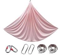 SAYEYBU Knot-Free Aerial Yoga Hammock, Aerial Pilates Silk Yoga, Swing Set Inversion Equipment, with Buckle/Extension Strap, for Yoga Inversion, Starter Hardware Kit,14,4 * 2.8M